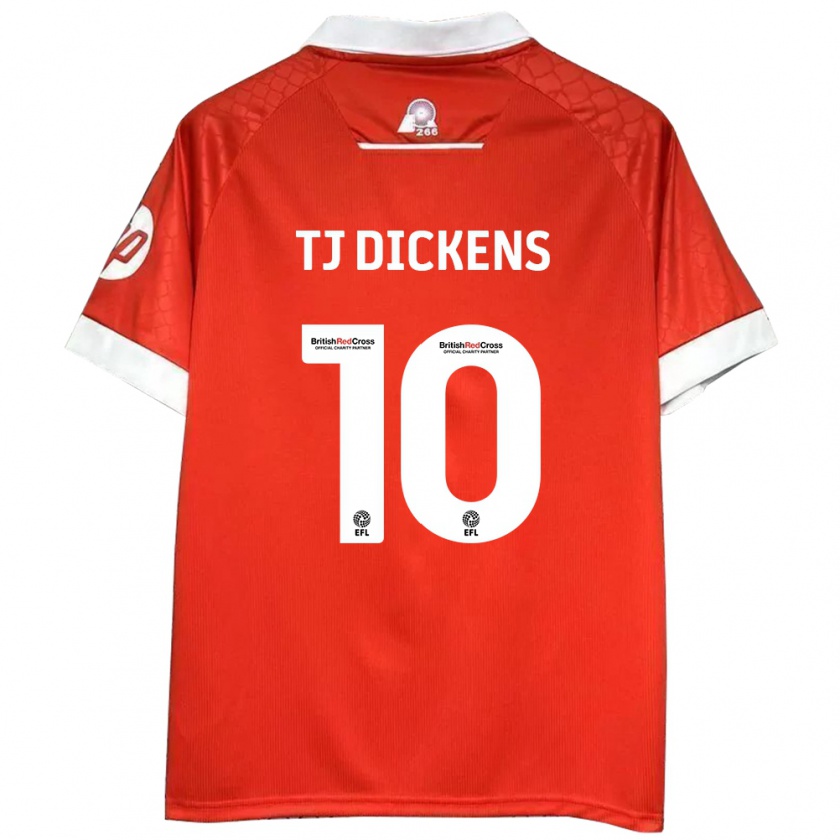 Kandiny Kinder Tonicha Tj Dickens #10 Rot Weiß Heimtrikot Trikot 2024/25 T-Shirt