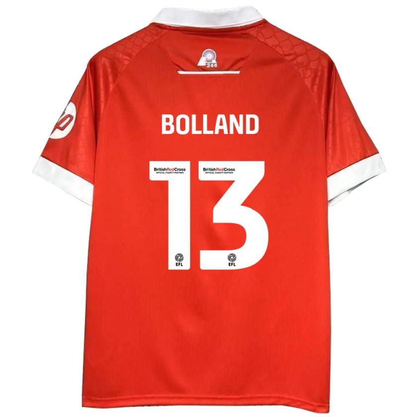 Kandiny Kinder Charlotte Bolland #13 Rot Weiß Heimtrikot Trikot 2024/25 T-Shirt