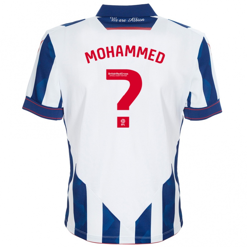 Kandiny Kinder Jamal Mohammed #0 Weiß Dunkelblau Heimtrikot Trikot 2024/25 T-Shirt