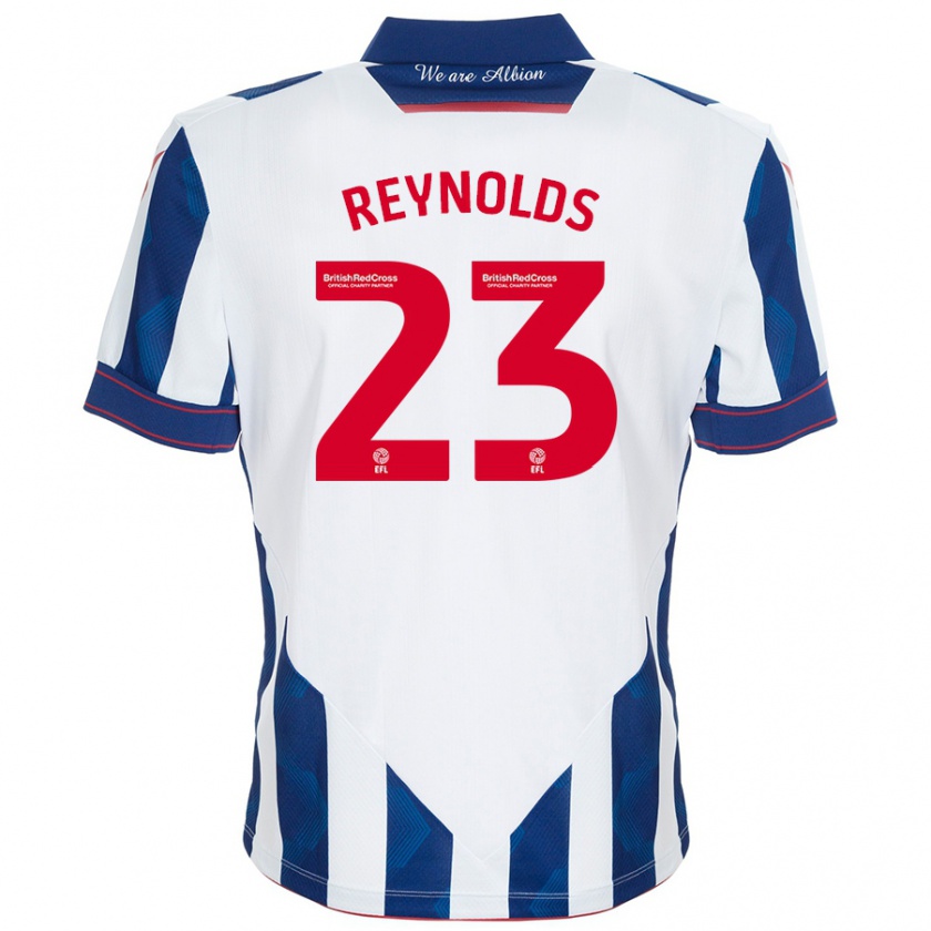 Kandiny Kinder Taylor Reynolds #23 Weiß Dunkelblau Heimtrikot Trikot 2024/25 T-Shirt