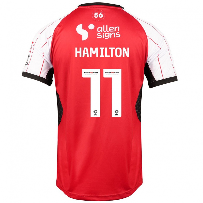 Kandiny Kinder Ethan Hamilton #11 Weiß Heimtrikot Trikot 2024/25 T-Shirt