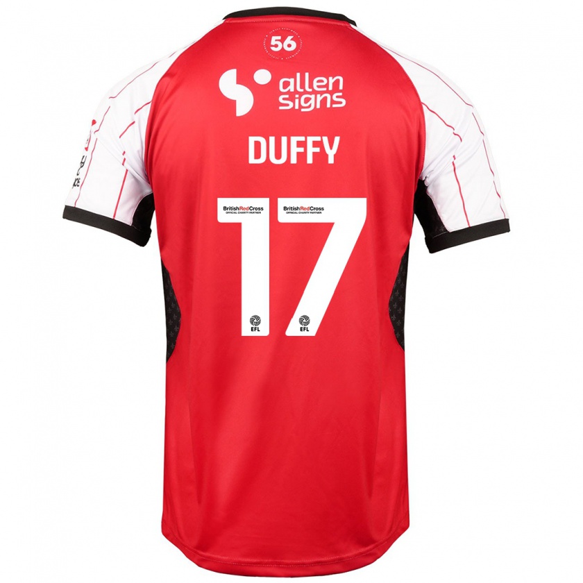 Kandiny Kinder Dylan Duffy #17 Weiß Heimtrikot Trikot 2024/25 T-Shirt