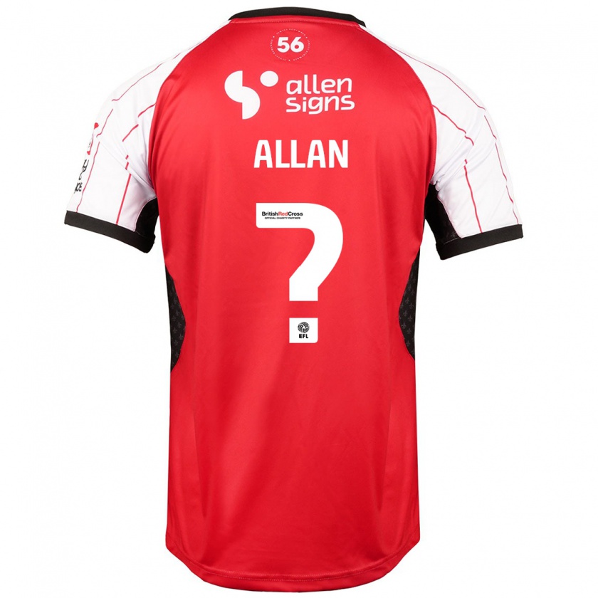 Kandiny Kinder Isaac Allan #0 Weiß Heimtrikot Trikot 2024/25 T-Shirt