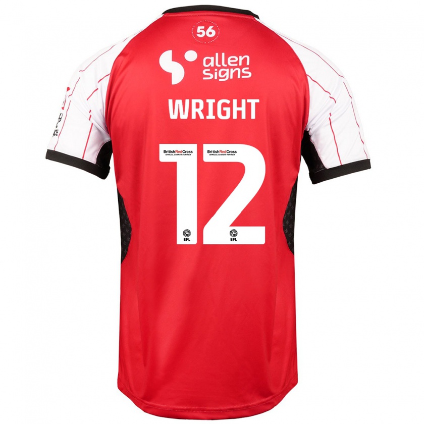 Kandiny Kinder Jordan Wright #12 Weiß Heimtrikot Trikot 2024/25 T-Shirt