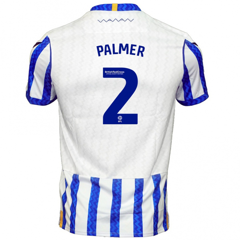 Kandiny Kinder Liam Palmer #2 Blau Weiß Heimtrikot Trikot 2024/25 T-Shirt