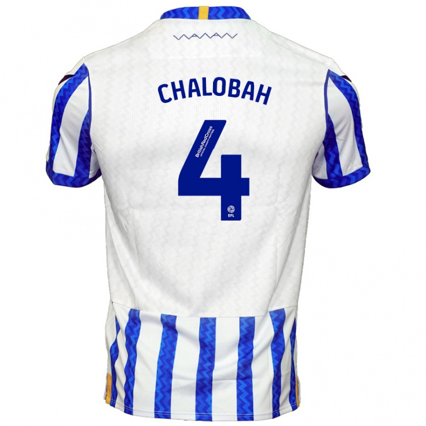 Kandiny Kinder Nathaniel Chalobah #4 Blau Weiß Heimtrikot Trikot 2024/25 T-Shirt