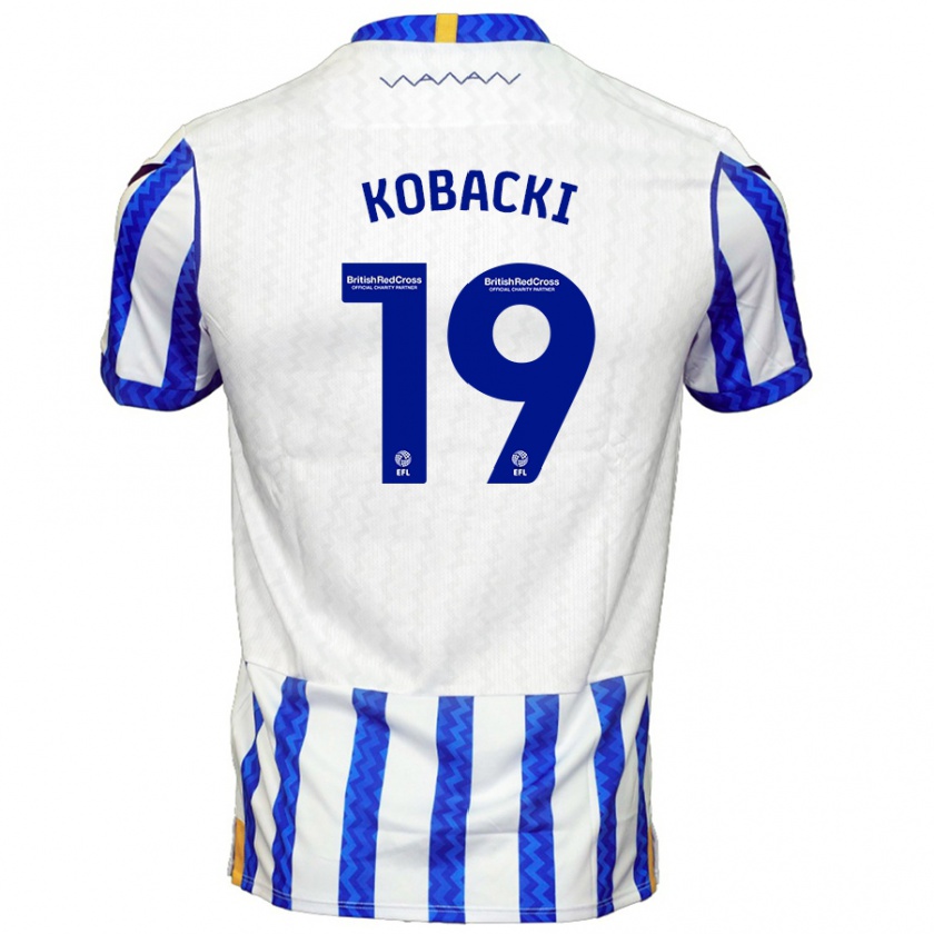 Kandiny Kinder Olaf Kobacki #19 Blau Weiß Heimtrikot Trikot 2024/25 T-Shirt