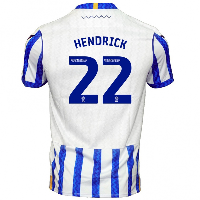 Kandiny Kinder Jeff Hendrick #22 Blau Weiß Heimtrikot Trikot 2024/25 T-Shirt