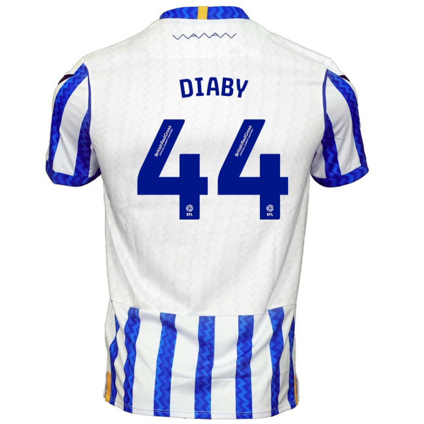 Kandiny Kinder Momo Diaby #44 Blau Weiß Heimtrikot Trikot 2024/25 T-Shirt