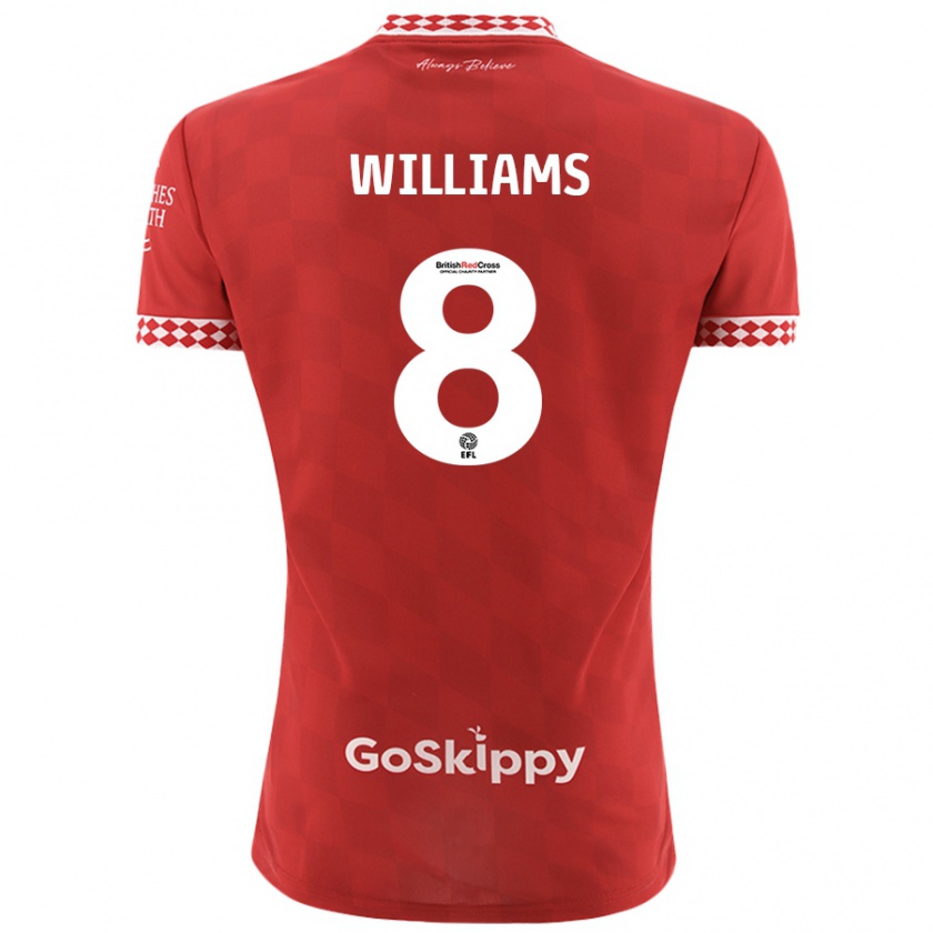 Kandiny Kinder Joe Williams #8 Rot Heimtrikot Trikot 2024/25 T-Shirt