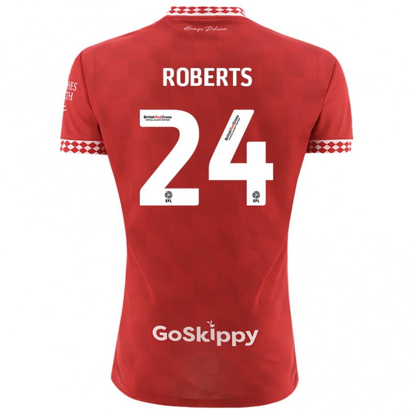 Kandiny Kinder Haydon Roberts #24 Rot Heimtrikot Trikot 2024/25 T-Shirt