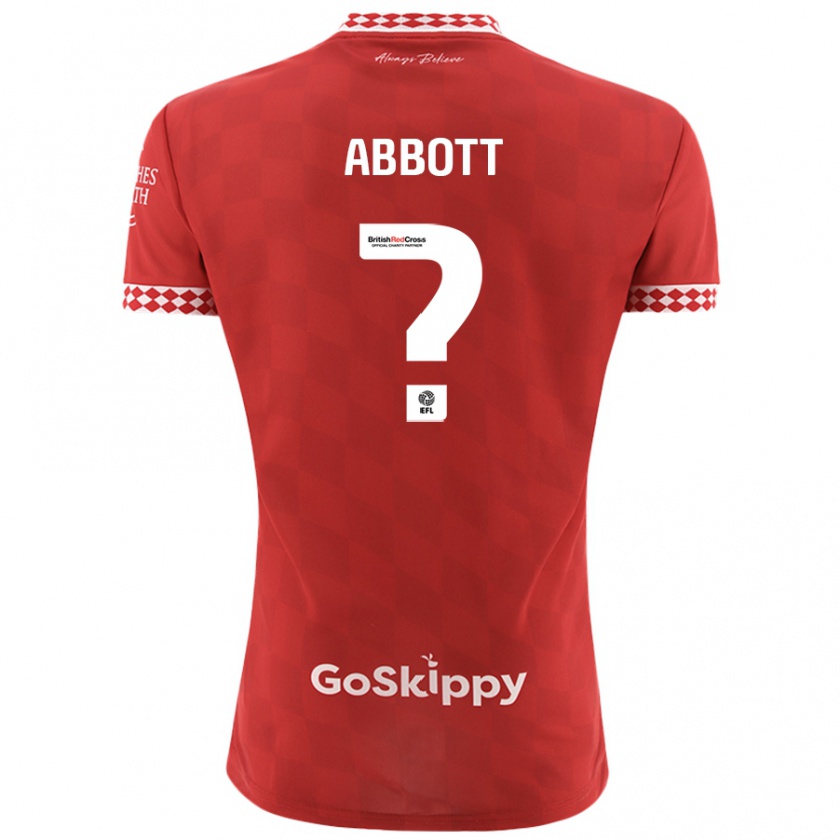 Kandiny Kinder Isaac Abbott #0 Rot Heimtrikot Trikot 2024/25 T-Shirt