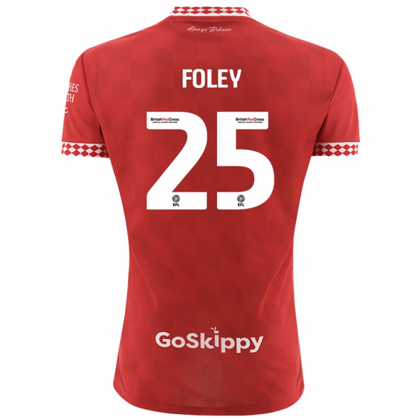 Kandiny Kinder Erin Foley #25 Rot Heimtrikot Trikot 2024/25 T-Shirt