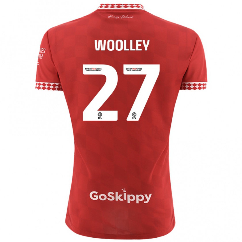 Kandiny Kinder Jesse Woolley #27 Rot Heimtrikot Trikot 2024/25 T-Shirt