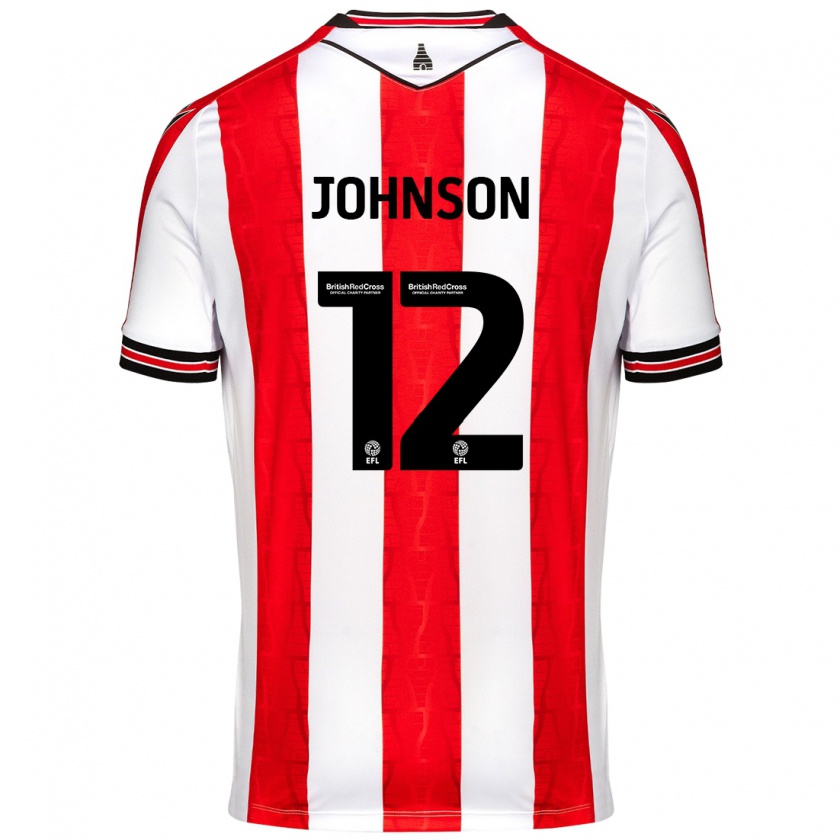 Kandiny Kinder Daniel Johnson #12 Rot Weiß Heimtrikot Trikot 2024/25 T-Shirt