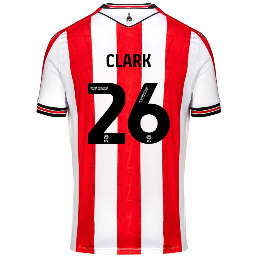 Kandiny Kinder Ciaran Clark #26 Rot Weiß Heimtrikot Trikot 2024/25 T-Shirt