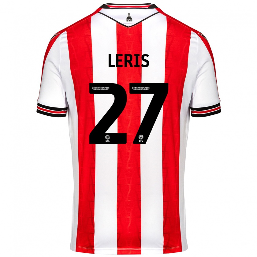 Kandiny Kinder Mehdi Léris #27 Rot Weiß Heimtrikot Trikot 2024/25 T-Shirt