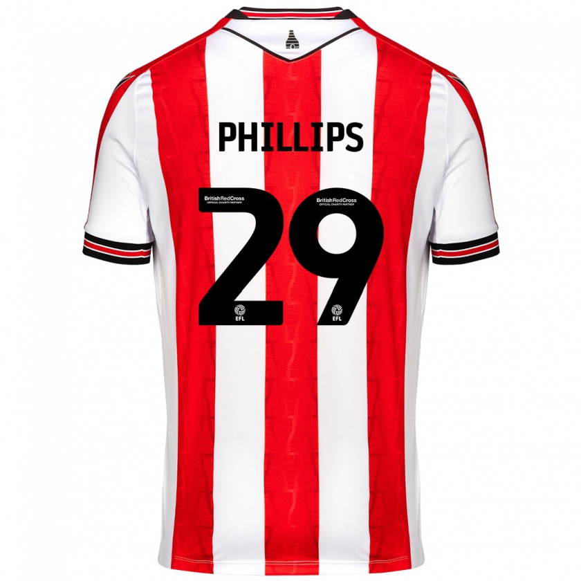 Kandiny Kinder D'margio Wright-Phillips #29 Rot Weiß Heimtrikot Trikot 2024/25 T-Shirt