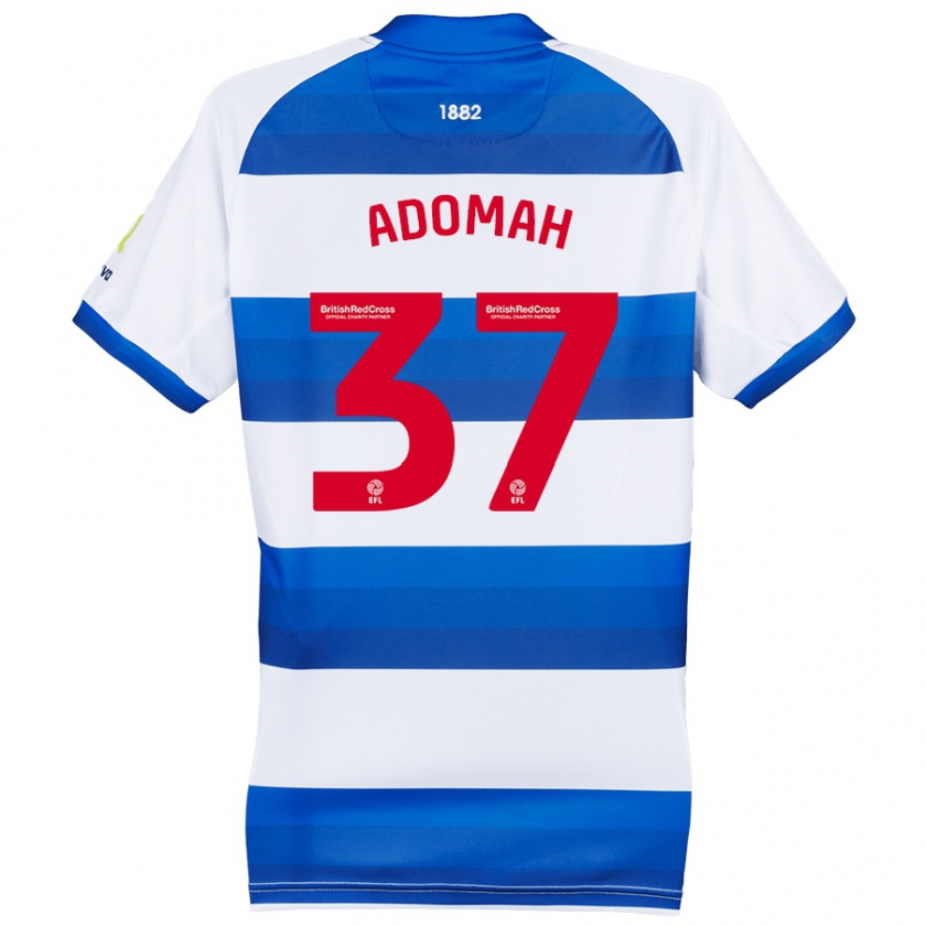 Kandiny Kinder Albert Adomah #37 Weiß Blau Heimtrikot Trikot 2024/25 T-Shirt