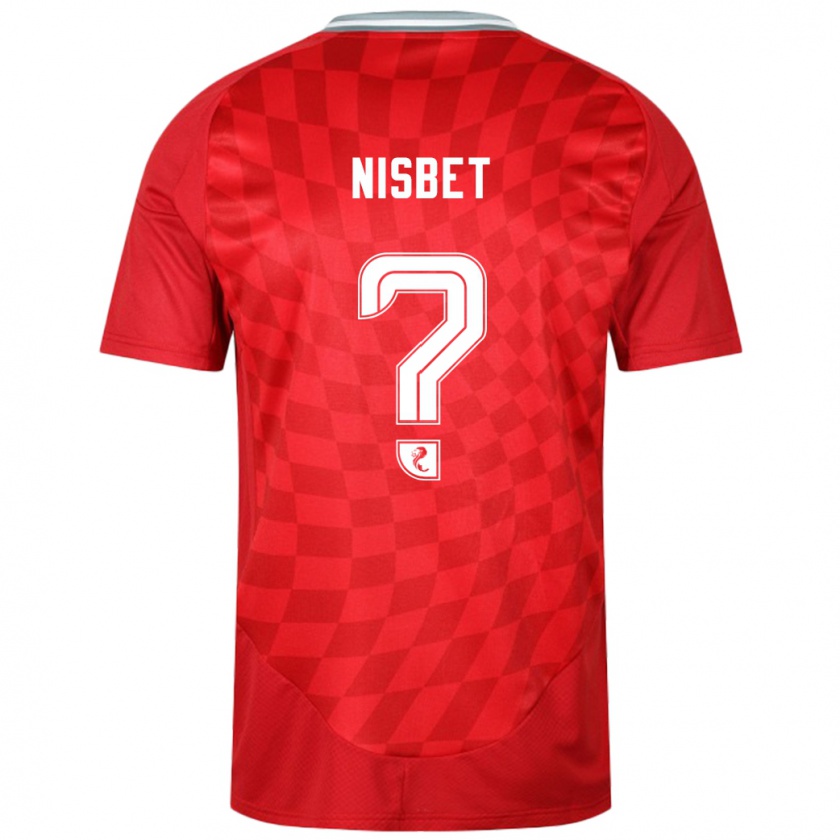 Kandiny Kinder Kevin Nisbet #0 Rot Heimtrikot Trikot 2024/25 T-Shirt