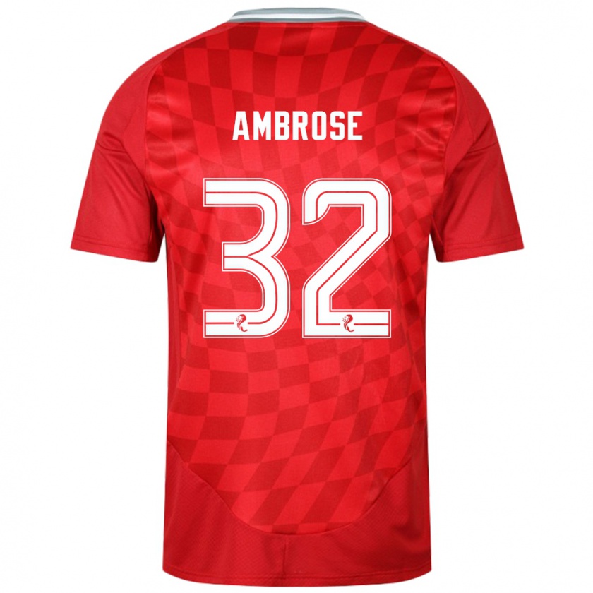 Kandiny Kinder Peter Ambrose #32 Rot Heimtrikot Trikot 2024/25 T-Shirt