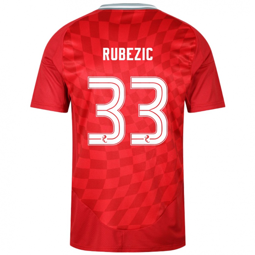 Kandiny Kinder Slobodan Rubezic #33 Rot Heimtrikot Trikot 2024/25 T-Shirt