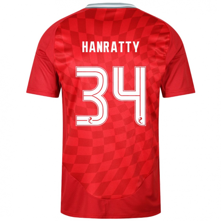 Kandiny Kinder Kevin Hanratty #34 Rot Heimtrikot Trikot 2024/25 T-Shirt