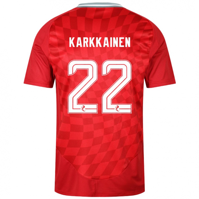 Kandiny Kinder Elena Kärkkäinen #22 Rot Heimtrikot Trikot 2024/25 T-Shirt