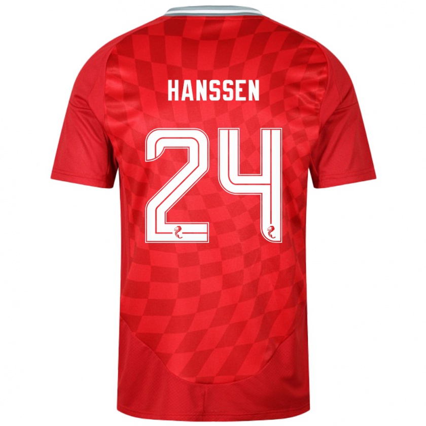 Kandiny Kinder Nadine Hanssen #24 Rot Heimtrikot Trikot 2024/25 T-Shirt