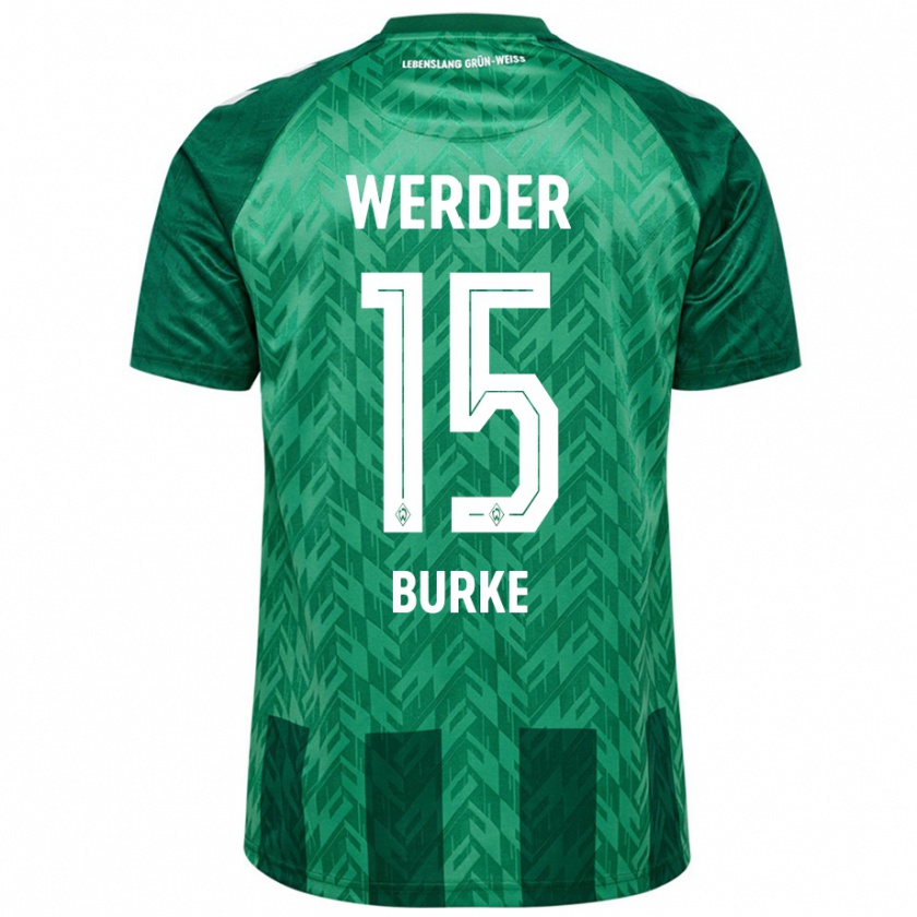 Kandiny Kinder Oliver Burke #15 Grün Heimtrikot Trikot 2024/25 T-Shirt