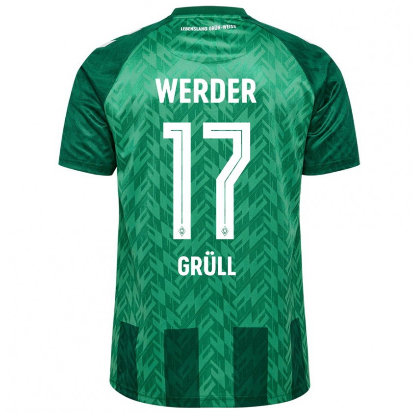 Kandiny Kinder Marco Grüll #17 Grün Heimtrikot Trikot 2024/25 T-Shirt