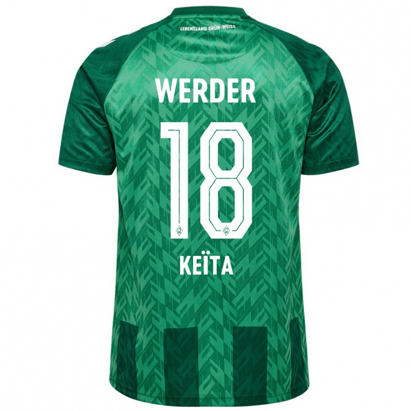 Kandiny Kinder Naby Keïta #18 Grün Heimtrikot Trikot 2024/25 T-Shirt