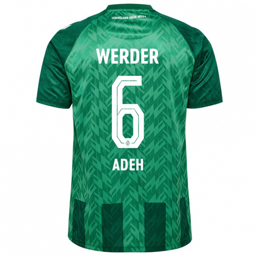 Kandiny Kinder Wesley Adeh #6 Grün Heimtrikot Trikot 2024/25 T-Shirt