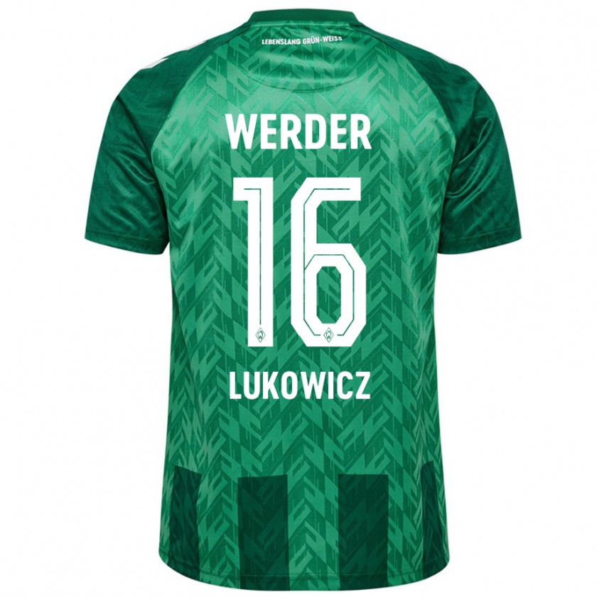 Kandiny Kinder Maik Lukowicz #16 Grün Heimtrikot Trikot 2024/25 T-Shirt