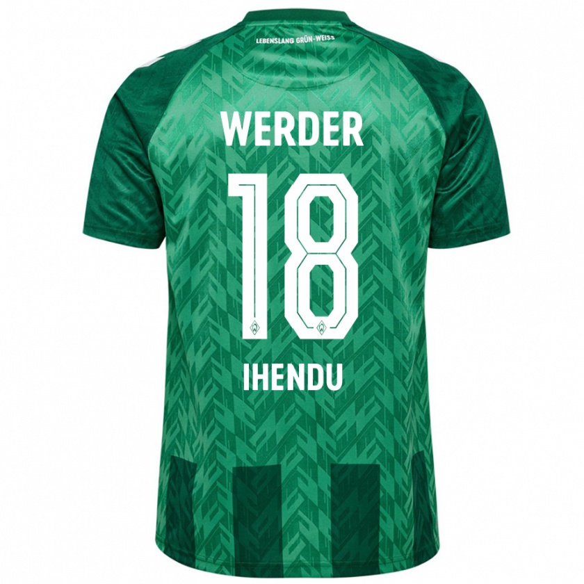 Kandiny Kinder Daniel Ihendu #18 Grün Heimtrikot Trikot 2024/25 T-Shirt