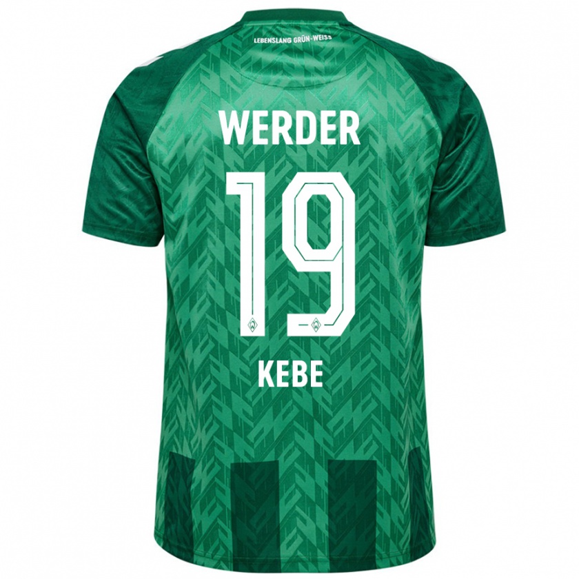 Kandiny Kinder David Kébé #19 Grün Heimtrikot Trikot 2024/25 T-Shirt