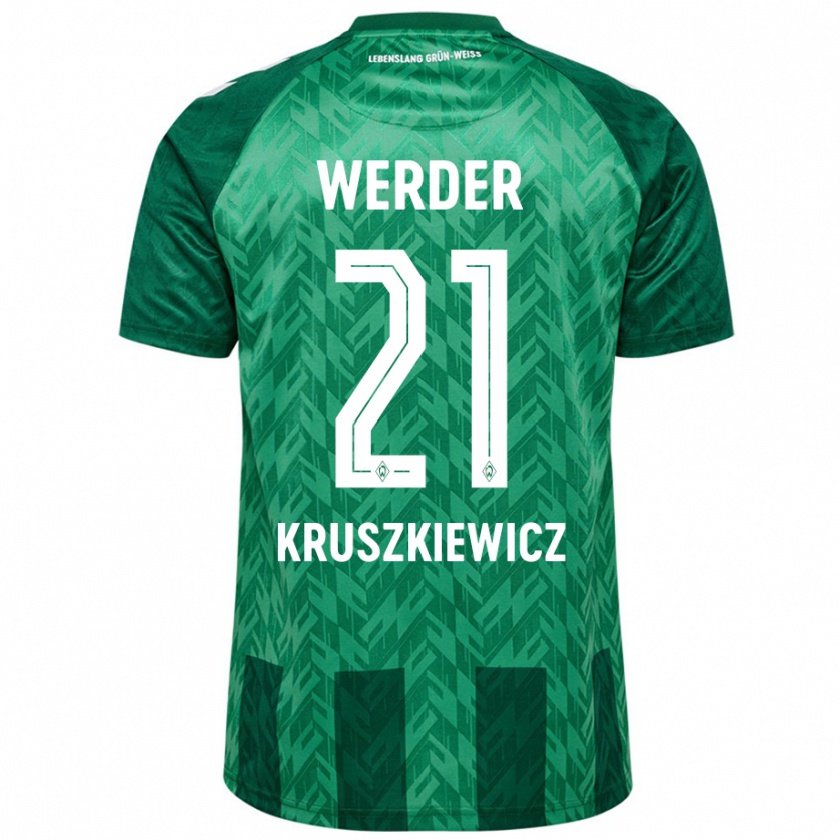 Kandiny Kinder Jakub Kruszkiewicz #21 Grün Heimtrikot Trikot 2024/25 T-Shirt