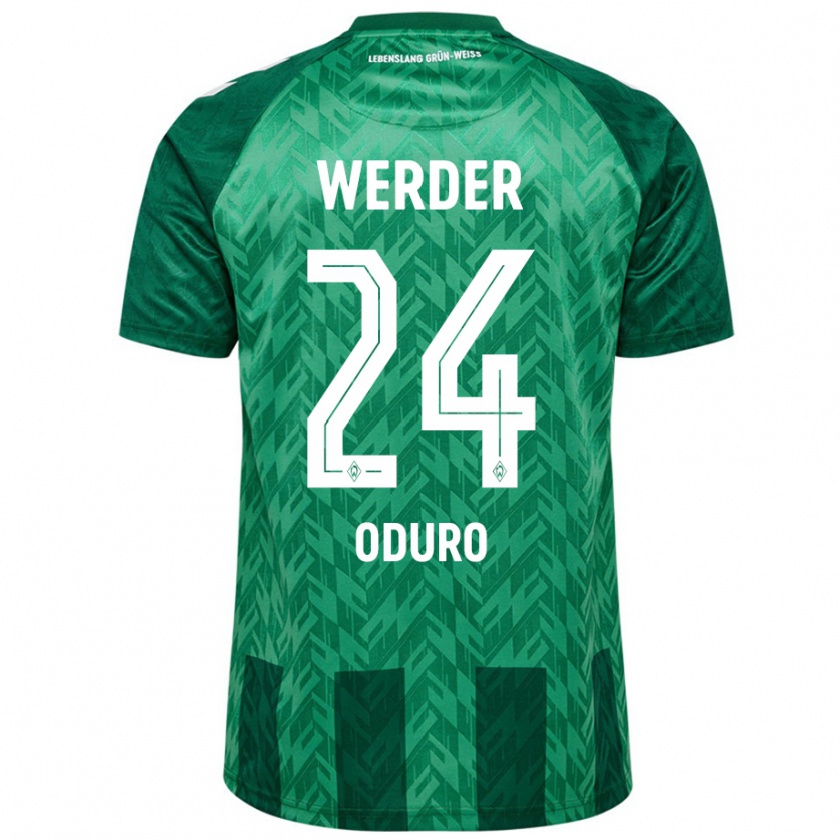 Kandiny Kinder Ricardo Oduro #24 Grün Heimtrikot Trikot 2024/25 T-Shirt