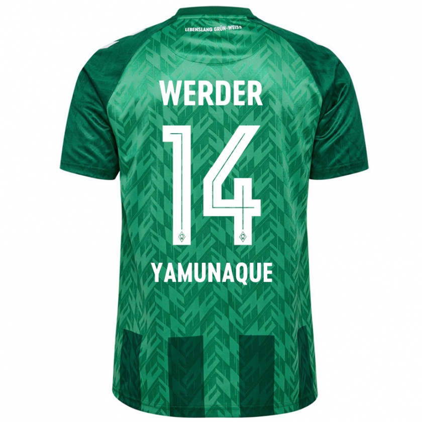 Kandiny Kinder Rafael Pascual Ramirez Yamunaque #14 Grün Heimtrikot Trikot 2024/25 T-Shirt