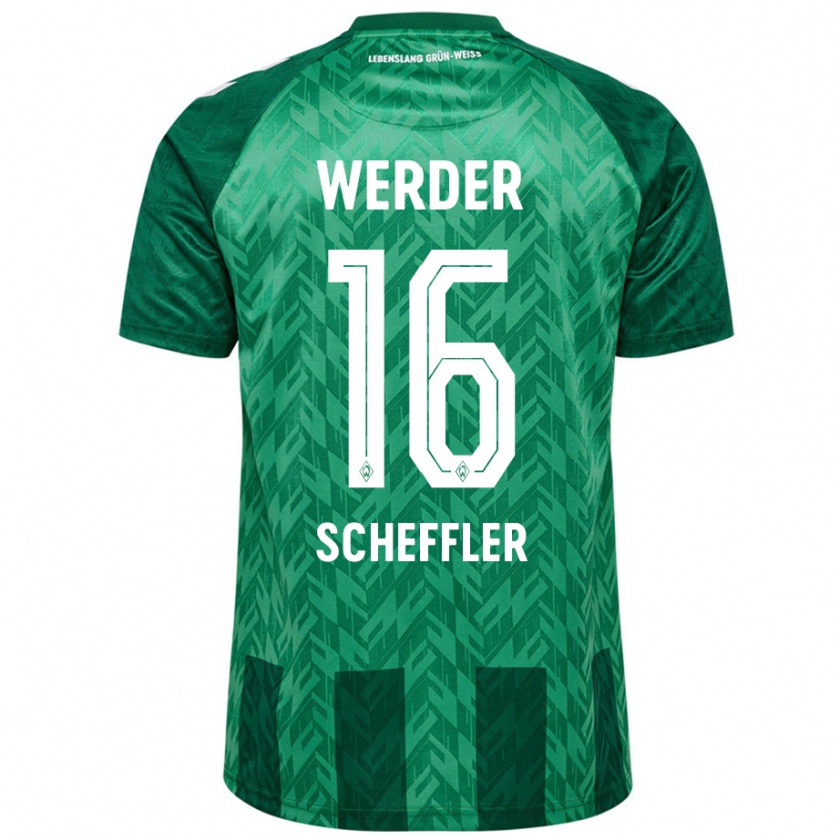 Kandiny Kinder Ian Scheffler #16 Grün Heimtrikot Trikot 2024/25 T-Shirt