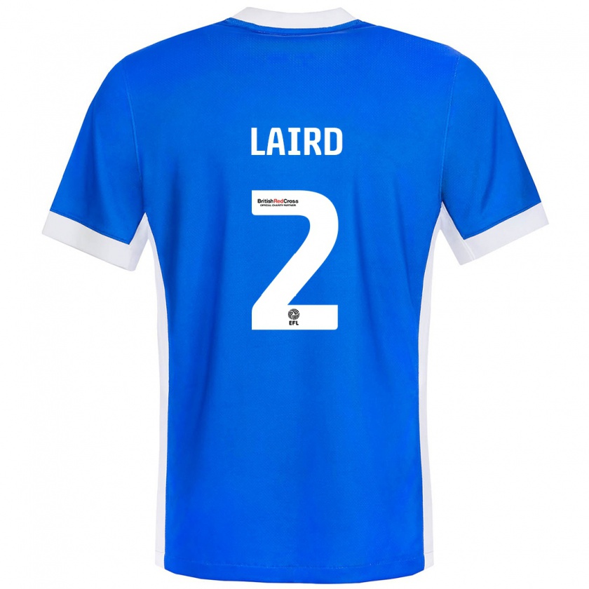 Kandiny Kinder Ethan Laird #2 Blau Weiß Heimtrikot Trikot 2024/25 T-Shirt