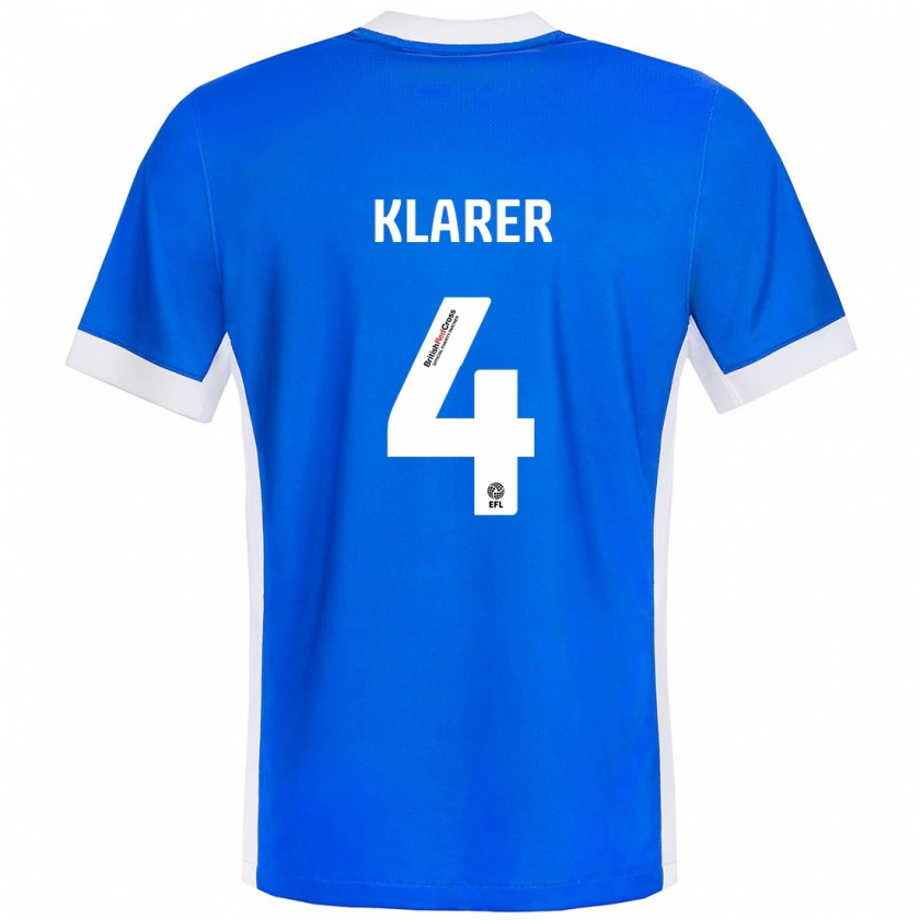 Kandiny Kinder Christoph Klarer #4 Blau Weiß Heimtrikot Trikot 2024/25 T-Shirt