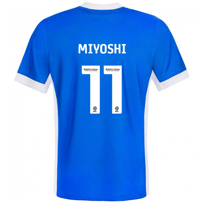 Kandiny Kinder Koji Miyoshi #11 Blau Weiß Heimtrikot Trikot 2024/25 T-Shirt