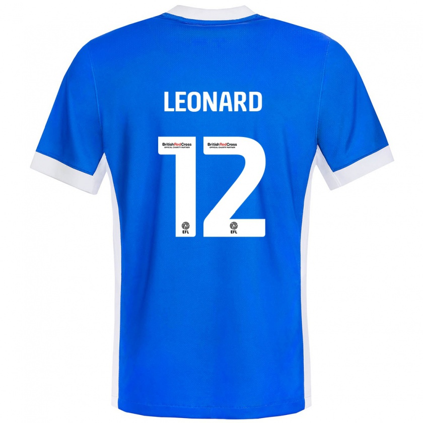 Kandiny Kinder Marc Leonard #12 Blau Weiß Heimtrikot Trikot 2024/25 T-Shirt