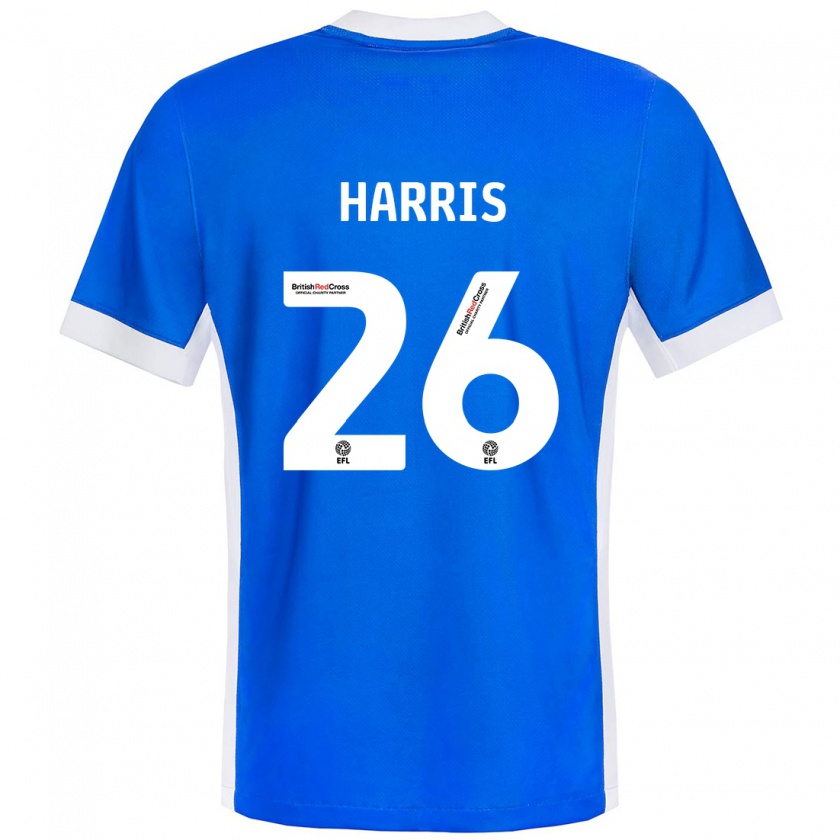 Kandiny Kinder Luke Harris #26 Blau Weiß Heimtrikot Trikot 2024/25 T-Shirt