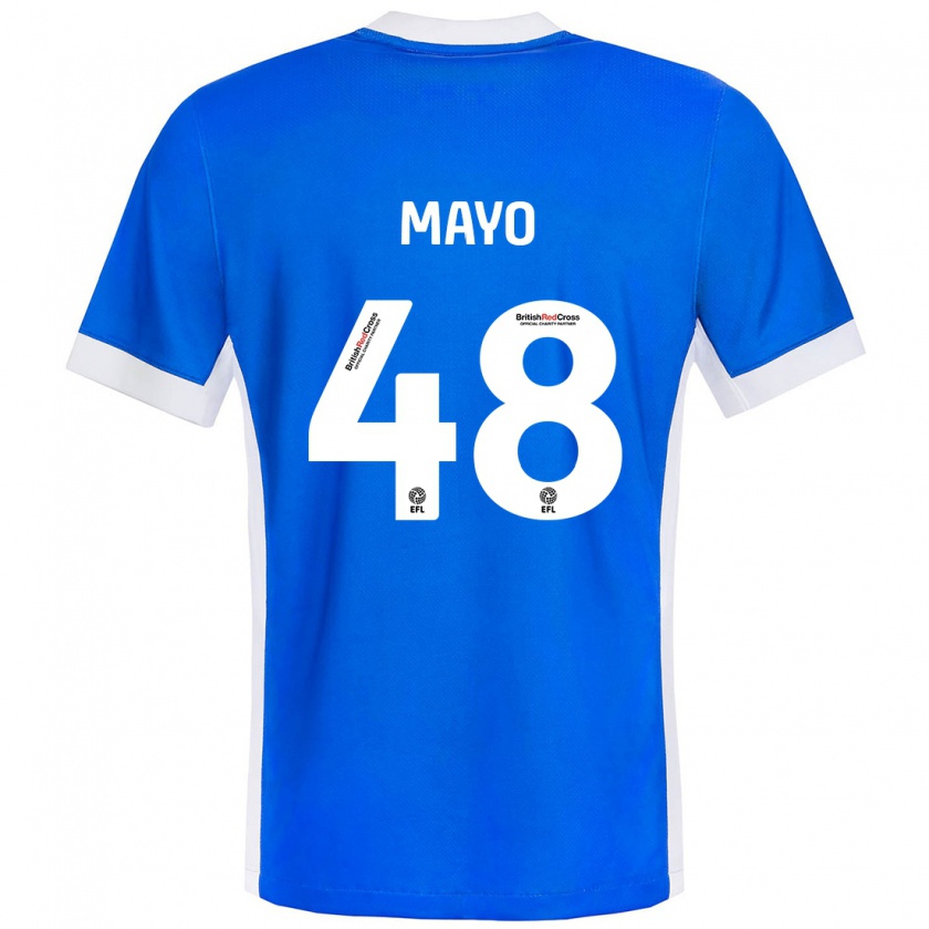 Kandiny Kinder Bradley Mayo #48 Blau Weiß Heimtrikot Trikot 2024/25 T-Shirt