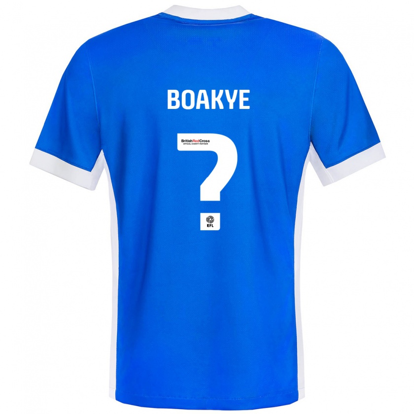 Kandiny Kinder Godfred Boakye #0 Blau Weiß Heimtrikot Trikot 2024/25 T-Shirt