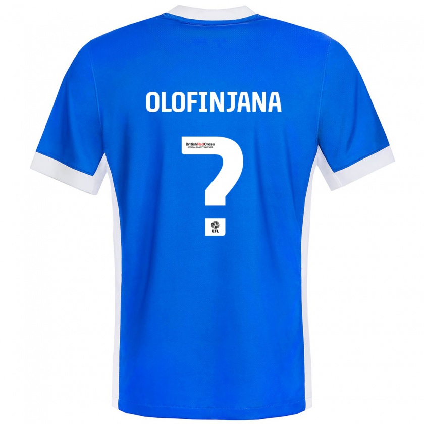 Kandiny Kinder Femi Olofinjana #0 Blau Weiß Heimtrikot Trikot 2024/25 T-Shirt