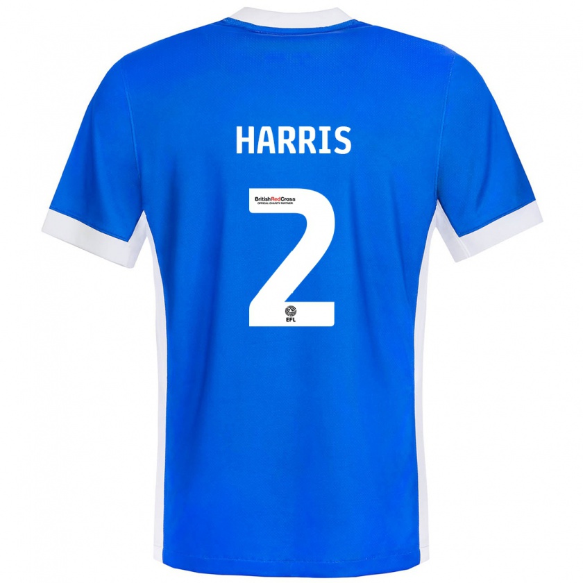 Kandiny Kinder Martha Harris #2 Blau Weiß Heimtrikot Trikot 2024/25 T-Shirt