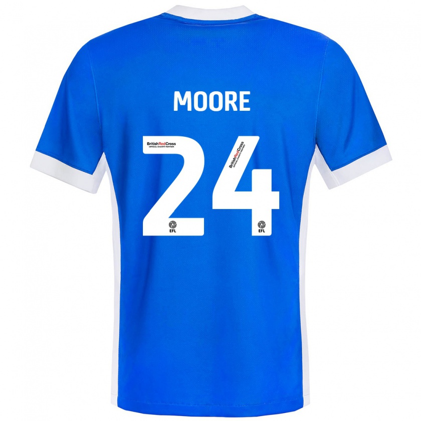 Kandiny Kinder Jade Ellis Moore #24 Blau Weiß Heimtrikot Trikot 2024/25 T-Shirt